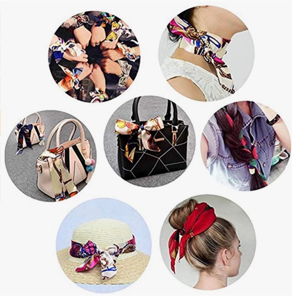 Two Thin Purse Scarves / Hair Bands / Scarves- #189 - Picture 5 of 6